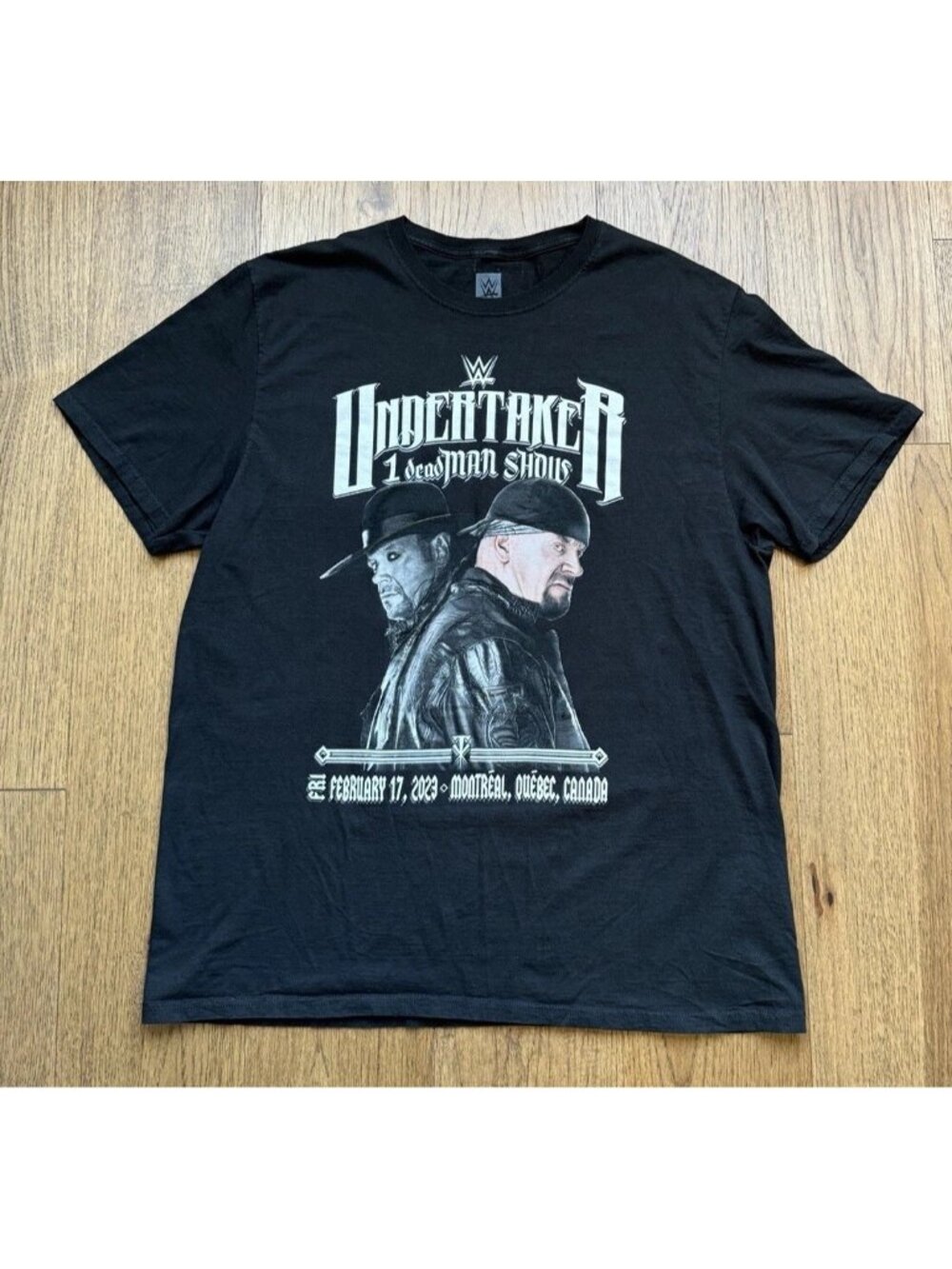 Undertaker WWE Wrestling T-shirt XL 1 Deadman Shows MONTREAL 3/24/23
